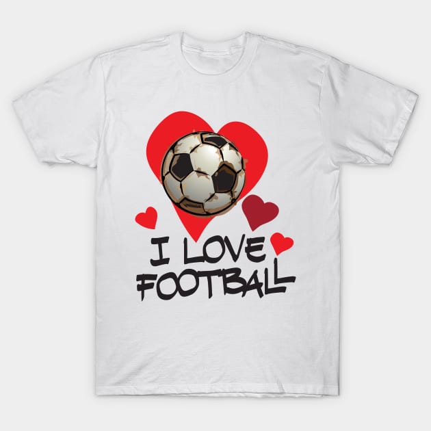 I Love Football T-Shirt by perrolin